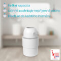 CHICCO Kôš na plienky teleskopický Odour Off na odstránenie zápachu White