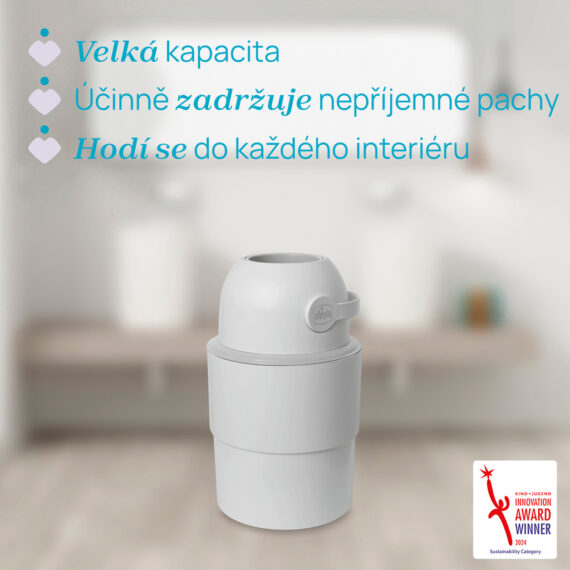 CHICCO Kôš na plienky teleskopický Odour Off na odstránenie zápachu Winter Clouds