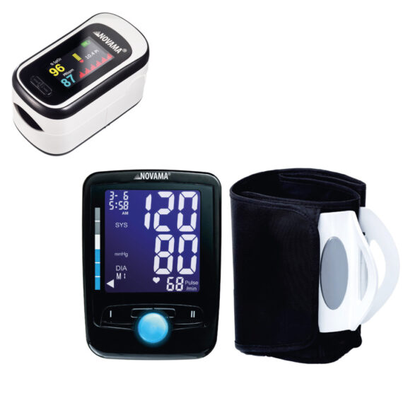 NOVAMA Comfort X Ramenný tlakomer+ Novama Pulmoxi Pulzný oxymeter, Darčeková sada