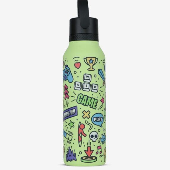 Runbott Mii Nerezová termofľaša s izoláciou – 600ml, Retro Gamer Sharp Zelená