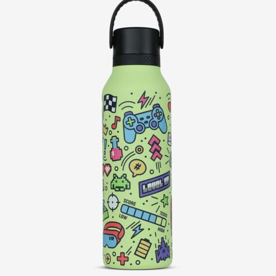 Runbott Mii Nerezová termofľaša s izoláciou – 600ml, Retro Gamer Sharp Zelená