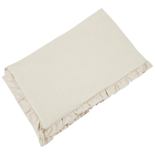 EKO Mantinel do postieľky bavlnený s volánikom Light Beige 360cm