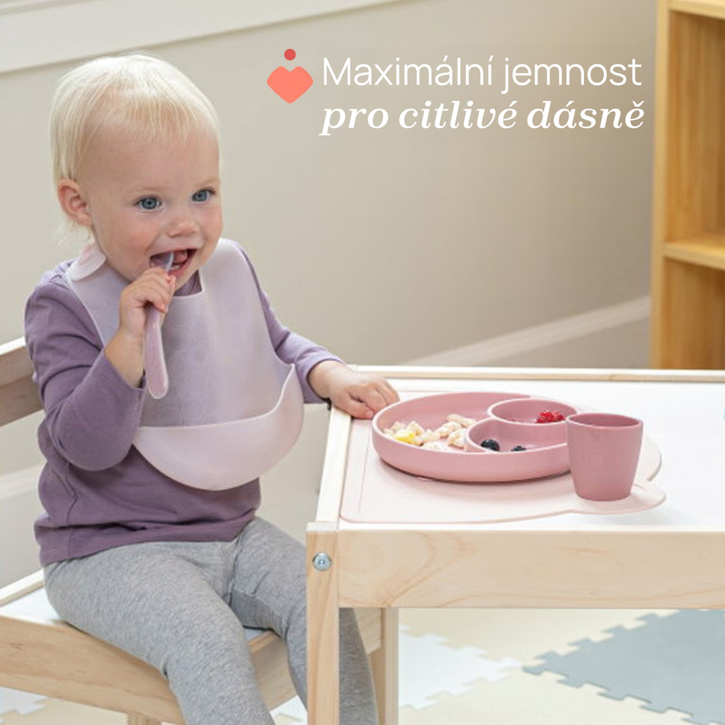 CHICCO Lyžička silikónová Soft modrá 2ks, 6m+