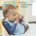 CHICCO Lyžička silikónová Soft modrá 2ks, 6m+