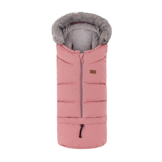PETITE&MARS Set zimný fusak Arctic 4v1 + rukavice na kočík Furry Old Rose