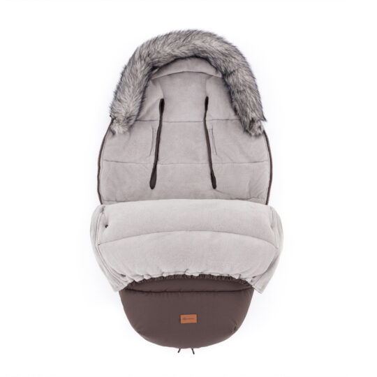 PETITE&MARS Set zimný fusak Comfy 4v1 + rukavice na kočík Furry Rich Brown