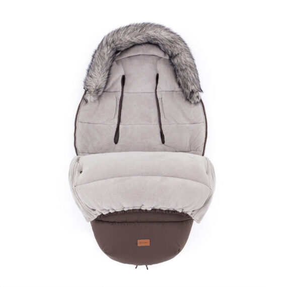 PETITE&MARS Set zimný fusak Comfy 4v1 + rukavice na kočík Furry Rich Brown