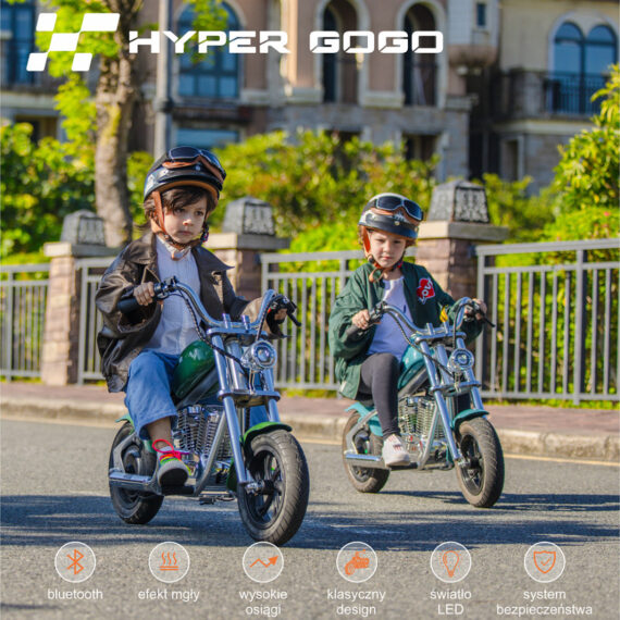 Hyper Gogo Cruiser 12 Plus Detská elektrická motorka s Bluetooth – Modrá