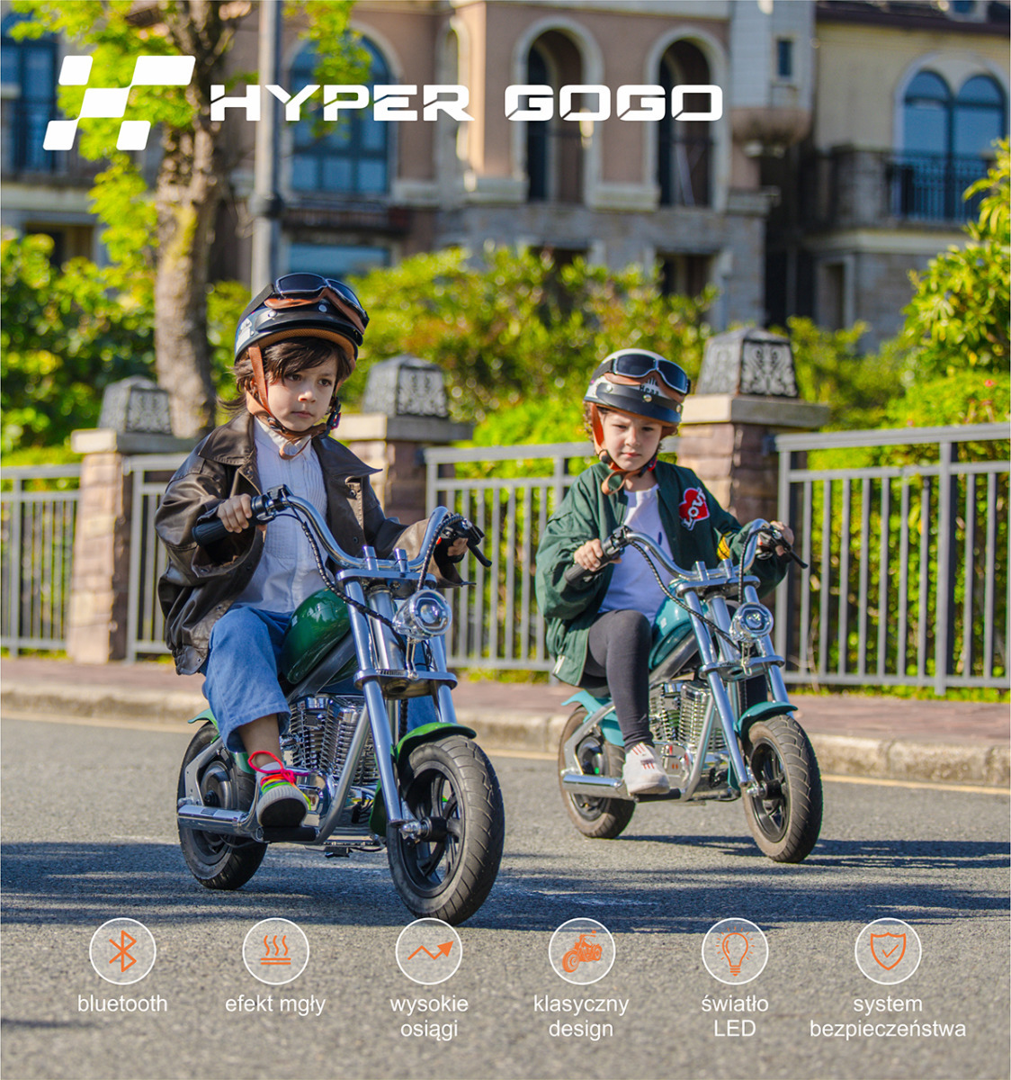 Hyper Gogo Cruiser 12 Plus Detská elektrická motorka s Bluetooth – Modrá