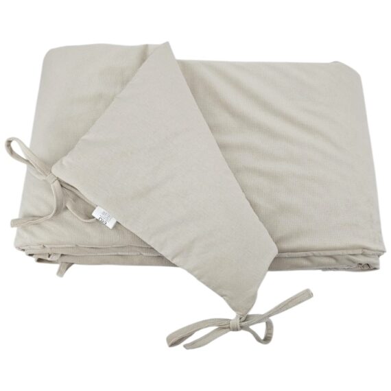 EKO Mantinel do postieľky bavlnený Velvet Light Beige 180cm