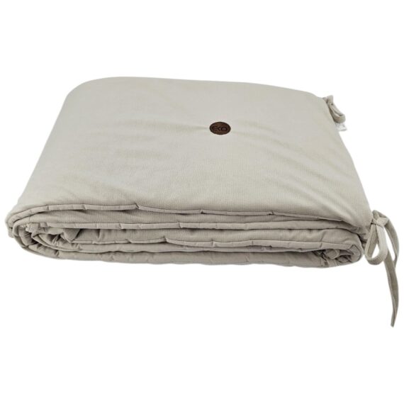 EKO Mantinel do postieľky bavlnený Velvet Light Beige 180cm