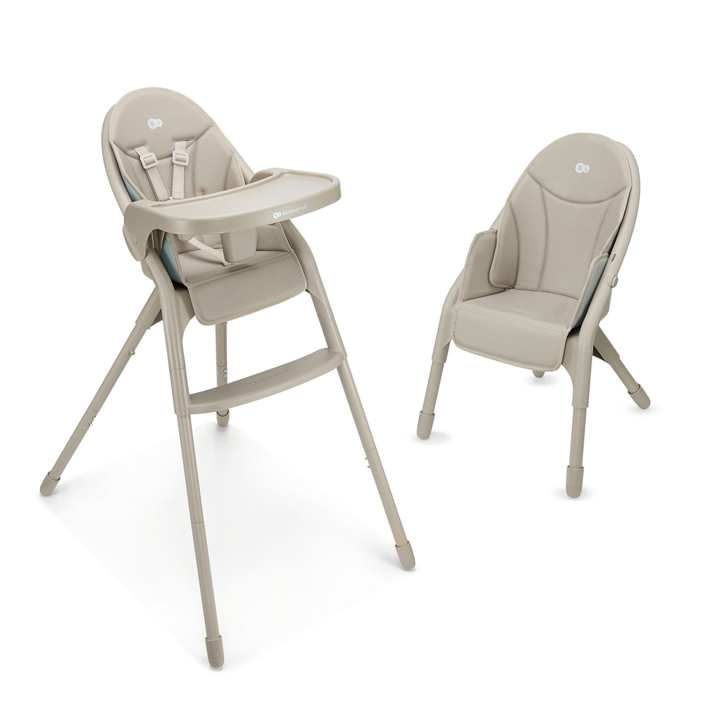 KINDERKRAFT Stolička jedálenská Dinnly 2v1 Beige