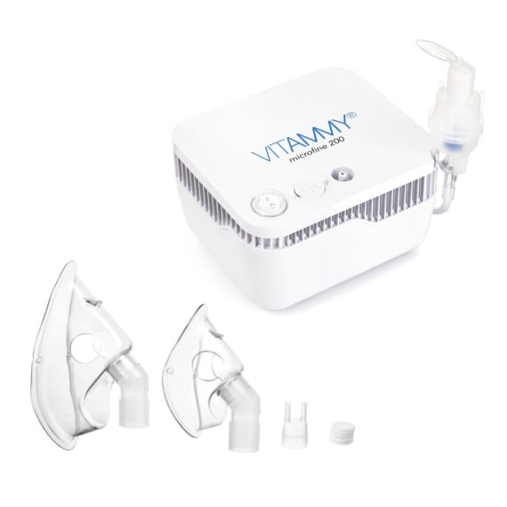 VITAMMY MICROFINE 200 Domáci kompresorový inhalátor (MMAD 3,16 µm, tichý a kompaktný)