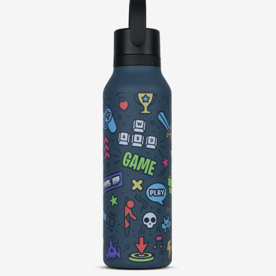 Runbott Mii Nerezová termofľaša s izoláciou – 600ml, Retro Gamer Modrá