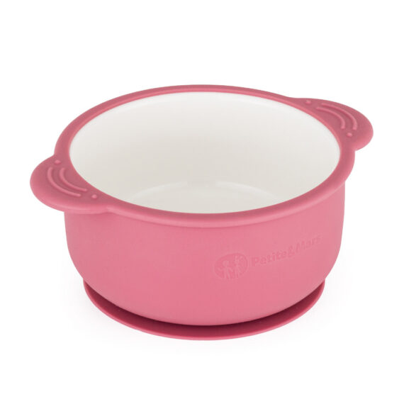 PETITE&MARS Miska keramická so silikonovým obalom Candy Pink
