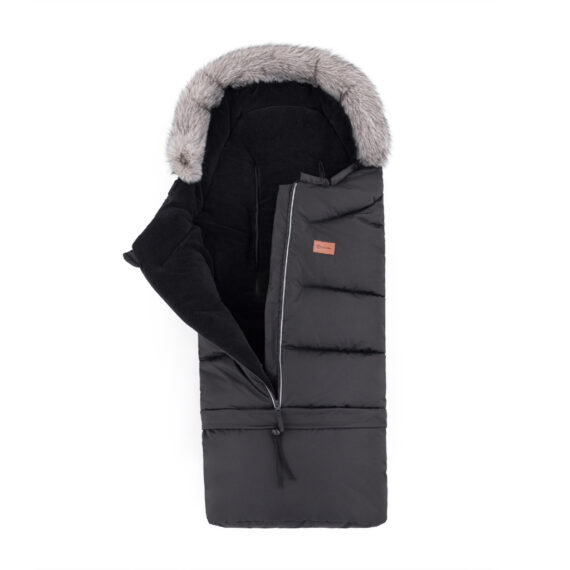 PETITE&MARS Set zimný fusak Arctic 4v1 + rukavice na kočík Fjora Forever Black