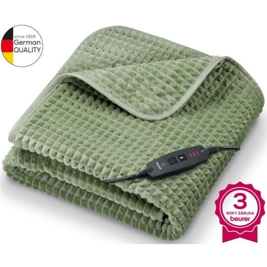 Vyhrievacia deka BEURER HD 72 Waffle Sage Green