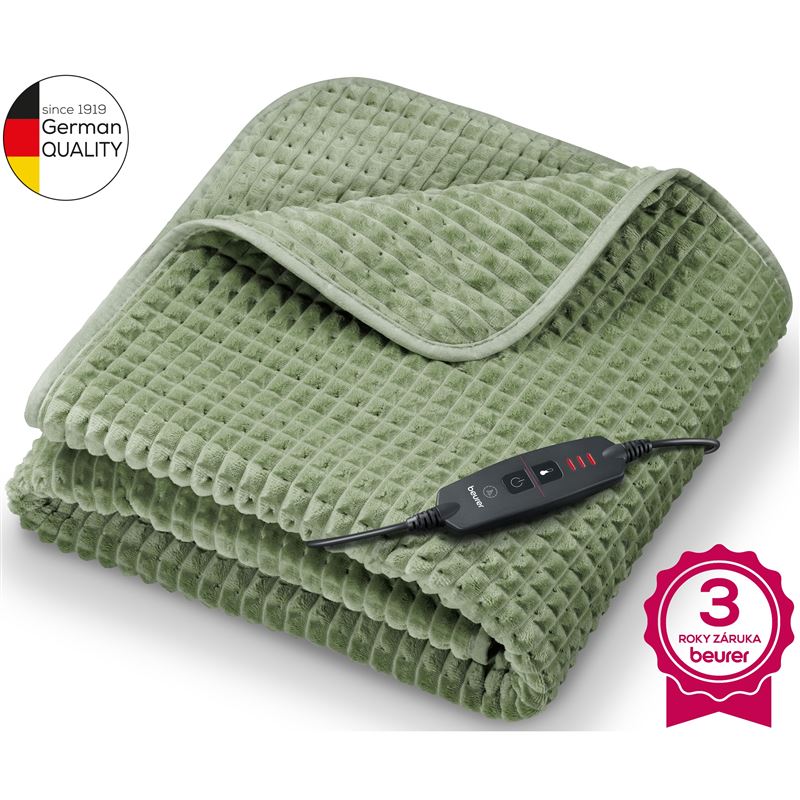 Vyhrievacia deka BEURER HD 72 Waffle Sage Green