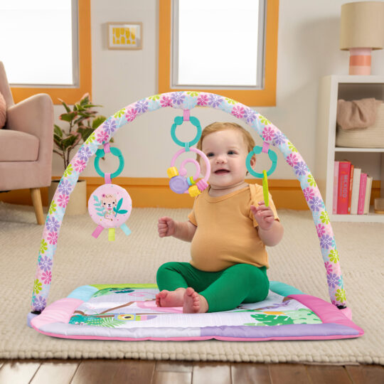 BRIGHT STARTS Deka na hranie pre rozvoj motoriky a zmyslov Treetop Bloom™, 0m+
