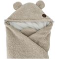 EKO Fusak do autosedacky buclé s bavlnou Light Beige 110x100cm