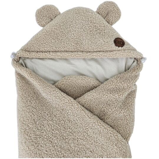 EKO Fusak do autosedacky buclé s bavlnou Light Beige 110x100cm