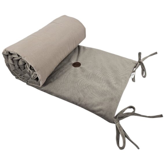 EKO Mantinel do postieľky bavlnený Velvet Dark Beige 180cm