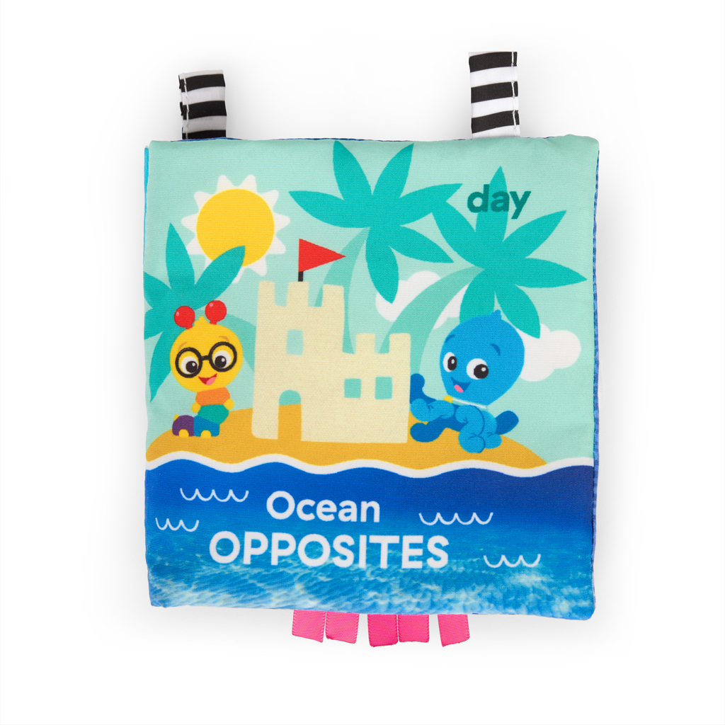 BABY EINSTEIN Mäkká kniha plná aktivít Ocean Opposites™, 0m+