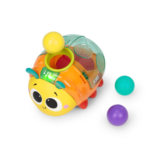 BRIGHT STARTS Hračka vkladacia interaktívna s loptičkami Spin 'n' Chase Bug™, 6m+