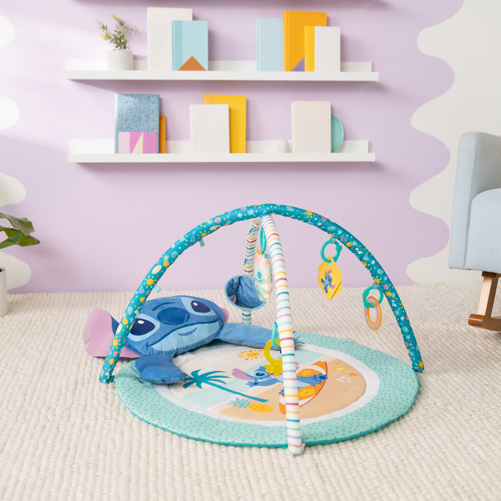 DISNEY BABY Deka na hranie pre rozvoj motoriky a zmyslov Stitch Party Paradise™, 0m+