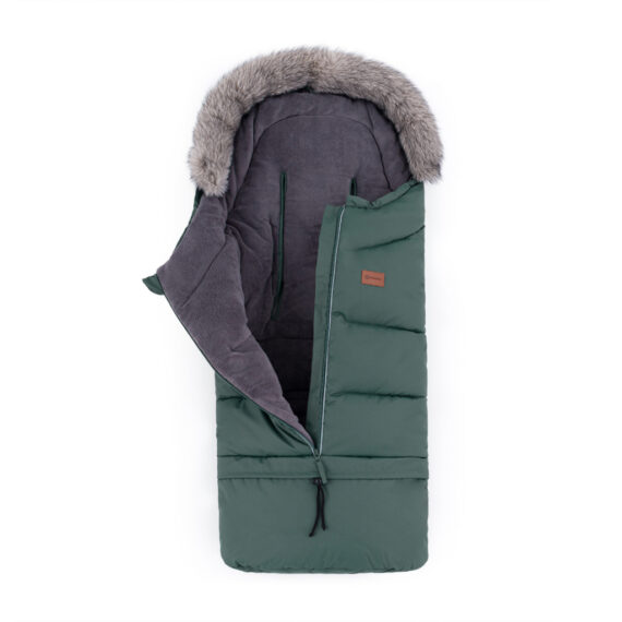 PETITE&MARS Set zimný fusak Arctic 4v1 + rukavice na kočík Fjora Khaki