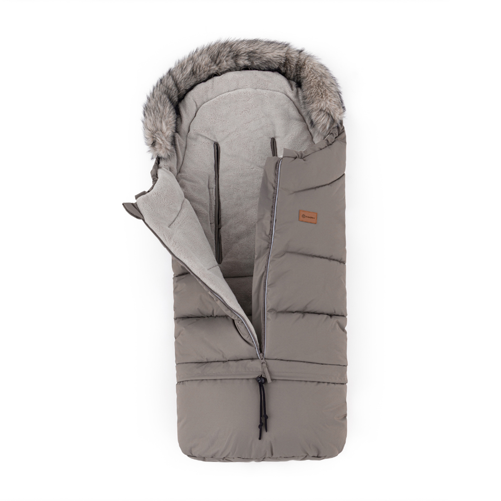 PETITE&MARS Set zimný fusak Arctic 4v1 + rukavice na kočík Fjora Mocha Mousse