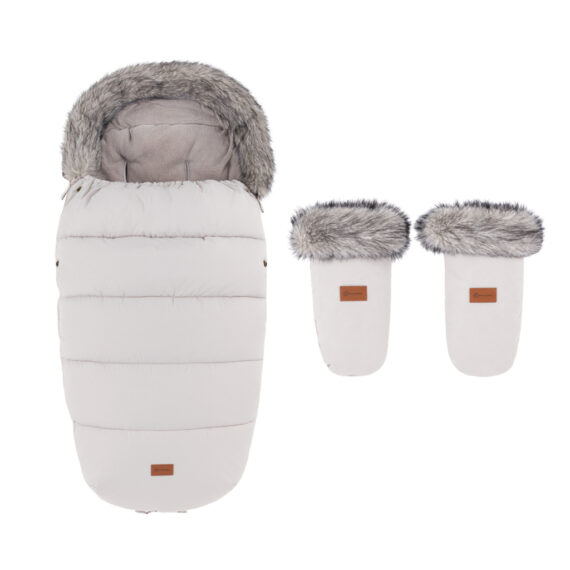 PETITE&MARS Set zimný fusak Comfy 4v1 + rukavice na kočík Fjora Champagne Shower